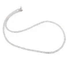 Colier Prasiolit discuri fatetate 3mm cu argint 925