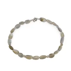 Bratara Labradorit neuniform 6-9mm si sfere 3mm