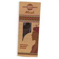 Conuri parfumate artizanale organice Sacred Elements - Musk 10 buc