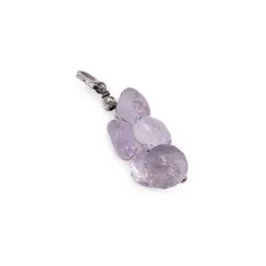 Pandantiv Ametist lavanda briolete fatetate 6-7mm cu Argint 925