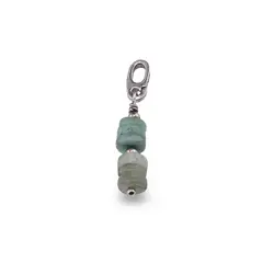 Pandantiv Smarald discuri 4-5mm cu Argint 925