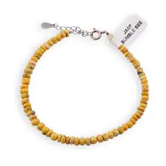 Bratara Jasp Bumble bee discuri fatetate 4-5mm si argint 925