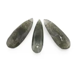 Briolete fatetate Cuart Garden - Long Teardrop, 3 buc
