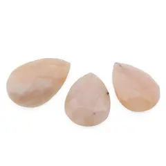 Briolete fatetate Opal roz - Long Teardrop, 3 buc