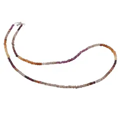 Colier Safir multicolor degrade discuri fatetate, 3mm