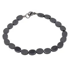 Bratara cu cristale ovale Hematit, 8mm