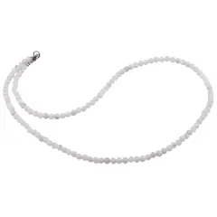 Colier Piatra lunii alba sfere, 4mm