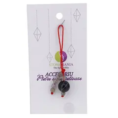 Accesoriu cu pietre semipretioase Agat mov sfera 10mm si Labradorit 4-5mm
