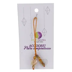 Accesoriu cu pietre semipretioase Sidef sfera 10mm si Ochi de tigru galben 4mm