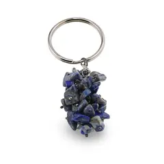 Breloc ciorchine cu pietre chips Lapis lazuli