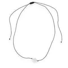 Colier reglabil hippie cu Piatra lunii sfere, 3-8mm