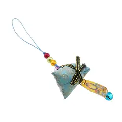 Saculet Feng Shui mic pentru prosperitate, albastru