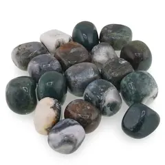 Agat de muschi cristal rulat, 18-23g