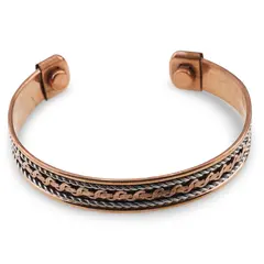 Bratara din cupru cu doi magneti, model Tribal Chain