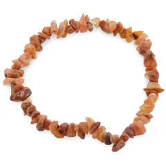 Bratara pe elastic cu pietre chips Calcit orange