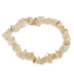 Bratara pe elastic cu pietre chips Cuart lemon
