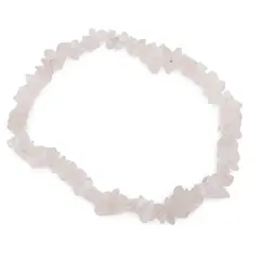 Bratara pe elastic cu pietre chips Cuart roz