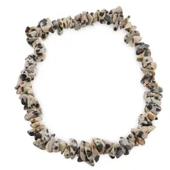 Bratara pe elastic cu pietre chips Jasp dalmatian