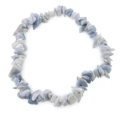 Bratara pe elastic cu pietre chips Opal albastru