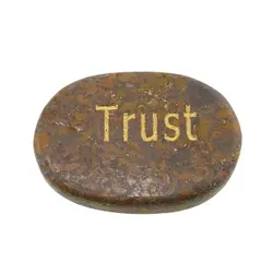 Cristal slefuit Jasp fruity cu afirmatie gravata - Trust