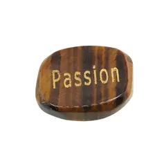 Cristal slefuit Ochi de tigru cu afirmatie gravata - Passion