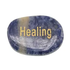 Cristal slefuit Sodalit cu afirmatie gravata - Healing