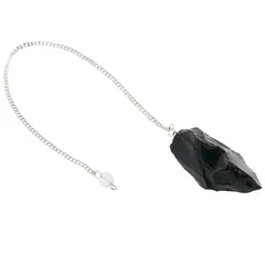 Pendul radiestezie din Obsidian brut