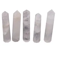 Turn / Obelisc cu opt fatete din Cristal de stanca, 70-90g