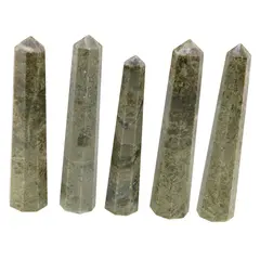 Turn / Obelisc cu opt fatete din Jasp verde, 60-90g