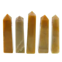 Turn / Obelisc cu patru fatete din Calcit galben, 80-100g
