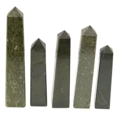 Turn / Obelisc cu patru fatete din Jasp verde, 110-130g
