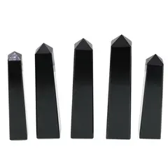 Turn / Obelisc cu patru fatete din Obsidian, 70-100g