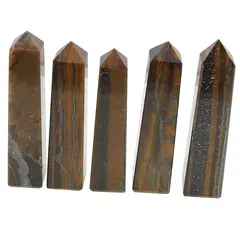 Turn / Obelisc cu patru fatete din Ochi de tigru, 90-110g