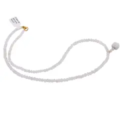 Colier Cristal de stanca discuri fatetate 4mm si pandantiv Howlit cub fatetat 7-8mm