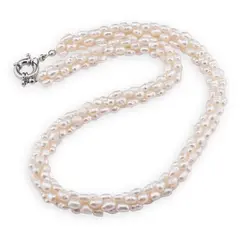 Colier handmade cu Perle de cultura albe, 5-6mm