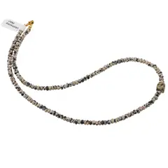 Colier Jasp dalmatian discuri fatetate 4mm si cub fatetat 7-8mm
