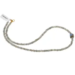 Colier Labradorit discuri fatetate 4mm si cub fatetat 8mm