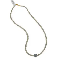 Colier Labradorit discuri fatetate 4mm si Labradorit diamantat cub fatetat 6-8mm