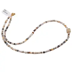 Colier Opal dendritic discuri fatetate 4mm si cub fatetat 8mm