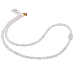 Colier Piatra Lunii alba discuri fatetate 4mm si cub fatetat 8mm