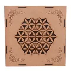 Cutie gravata cu Floarea Vietii si 7 chakre - 16,5cm