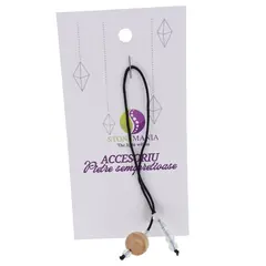 Accesoriu cu pietre semipretioase Agat maro sfera 10mm si Opalit 4mm