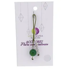 Accesoriu cu pietre semipretioase Crisocola sfera 10mm si Cristal de stanca 4mm