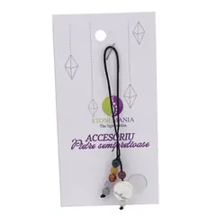Accesoriu cu pietre semipretioase Howlit sfera 10mm si mix cristale 4-5mm