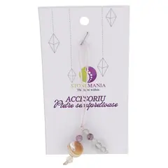 Accesoriu cu pietre semipretioase Sidef sfera 10mm si Fluorit 4mm