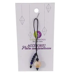Accesoriu cu pietre semipretioase Sidef sfera 10mm si Lapis lazuli 4mm