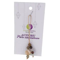 Accesoriu cu pietre semipretioase Sidef sfera 10mm si mix cristale 5mm