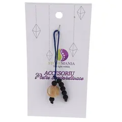Accesoriu cu pietre semipretioase Sidef sfera 10mm si Onix mat 4mm