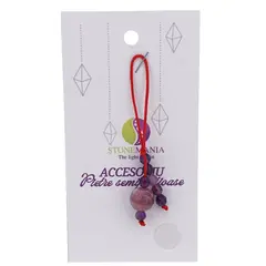 Accesoriu cu pietre semipretioase Turmalina roz sfera 10mm si Ametist 4mm