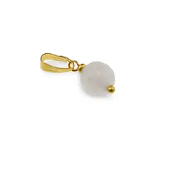 Pandantiv Cuart roz sfera fatetata, 8mm